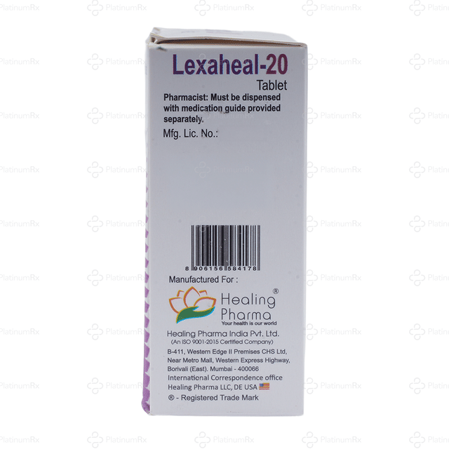 Lexaheal 20mg Tablet 10s