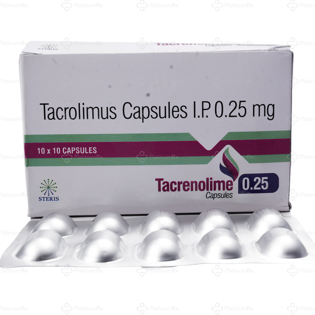 Tacrenolime 0.25mg Capsule 10s