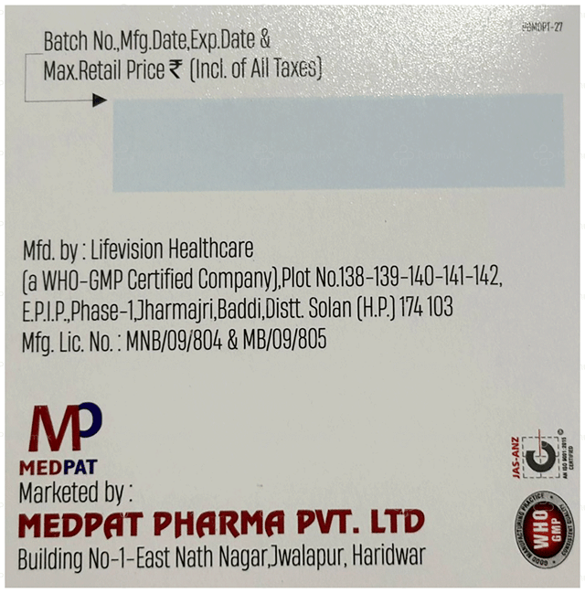 Medoglif Trio 10/500/100mg Tablet ER 10s