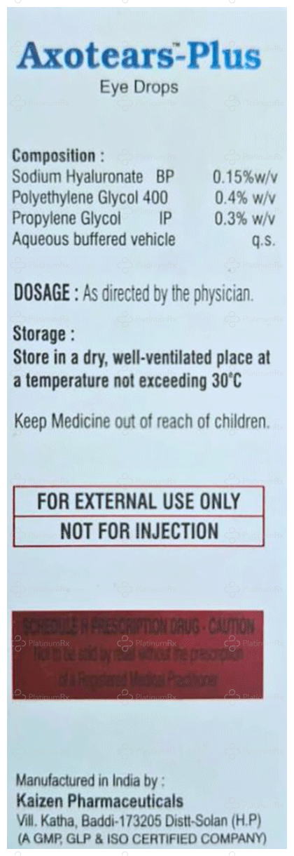 Axotears Plus 0.4/0.3/0.15% Eye Drop 10ml