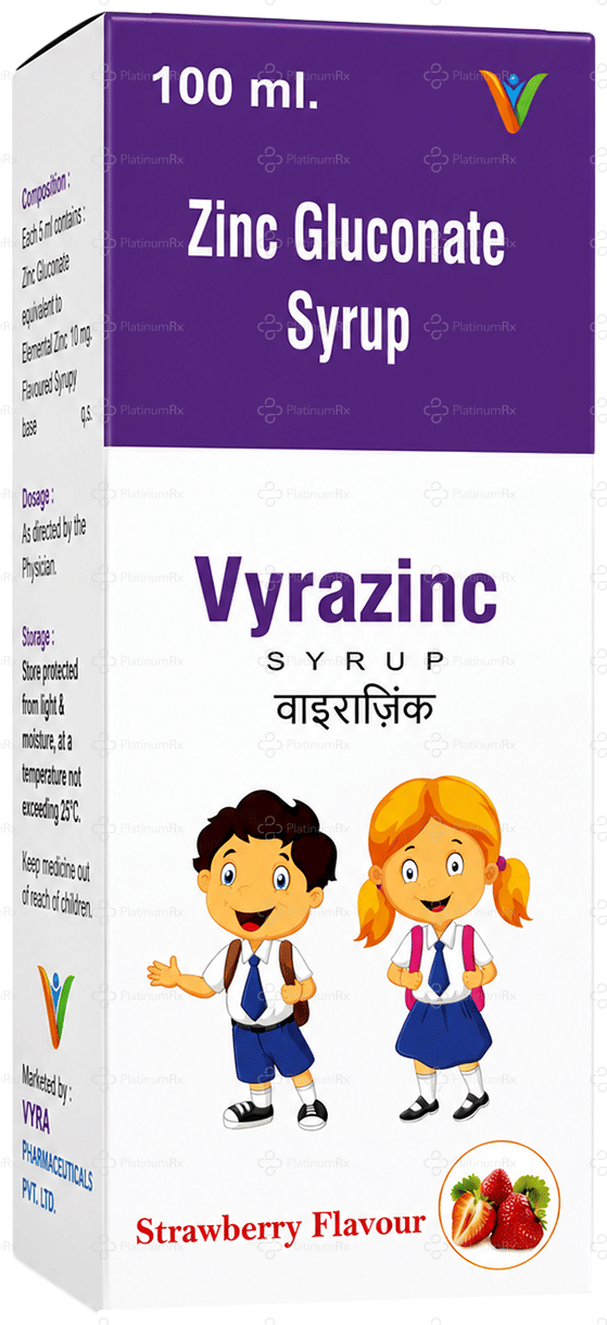 Vyrazinc 20mg Strawberry Syrup 100ml