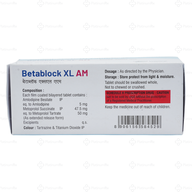 Betablock XL AM 5/50mg Tablet 10s