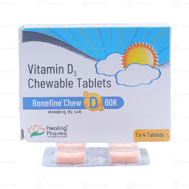 Bonefine Chew D3 60K Chewable Tablet 4s