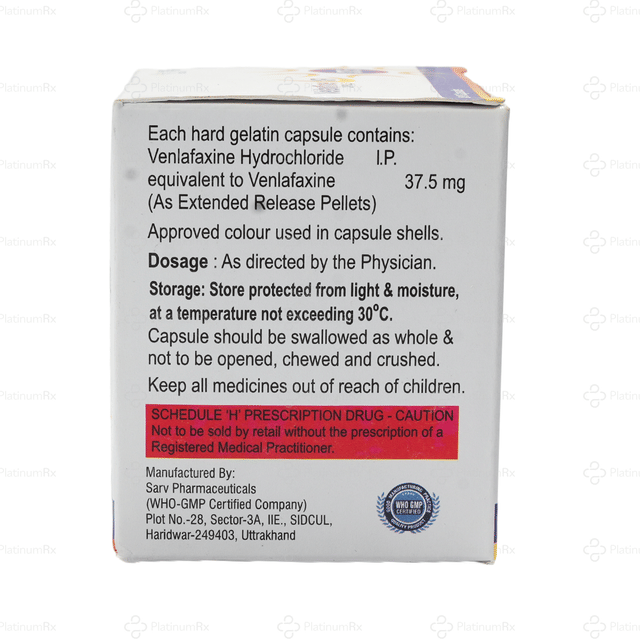 Velaxfine XR 37.5mg Capsule ER 10s