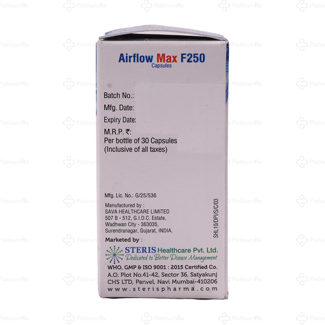 Airflow Max F 250/6mcg Capsule 30s
