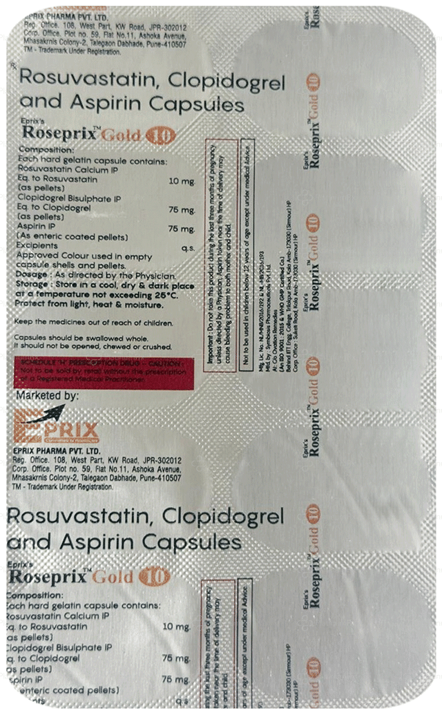 Roseprix Gold 75/75/10mg Capsule 10s