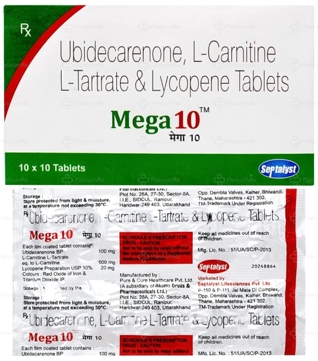 Mega 10mg Tablet 10s