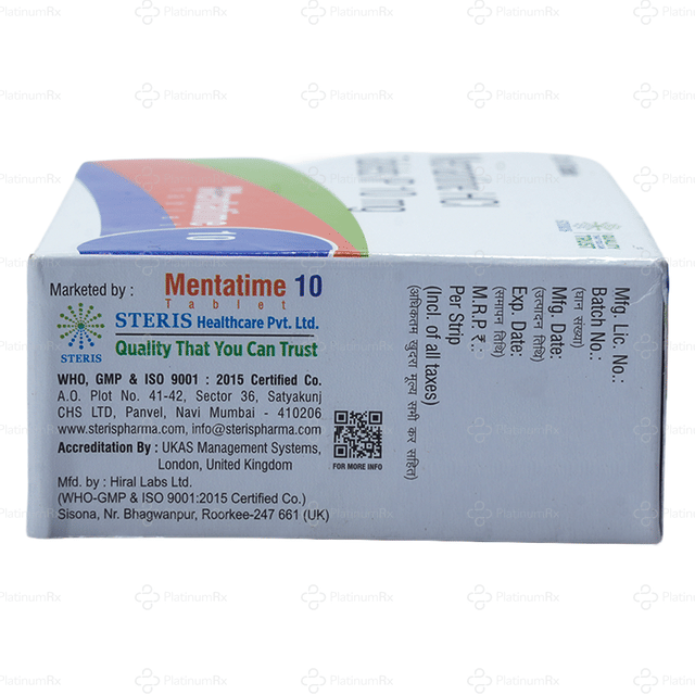 Mentatime 10mg Tablet 10s