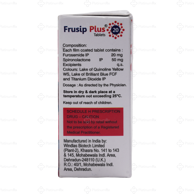 Frusip Plus 20/50mg Tablet 10s