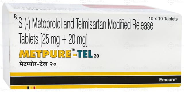Metpure Tel 20/25mg Tablet MR 10s