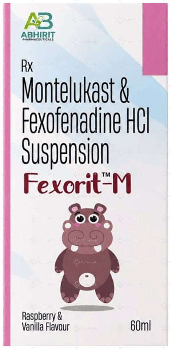 Fexorit M 30/4mg Raspberry & Vanilla Oral Suspension 60ml