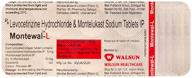 Montewal L 5/10mg Tablet 10s