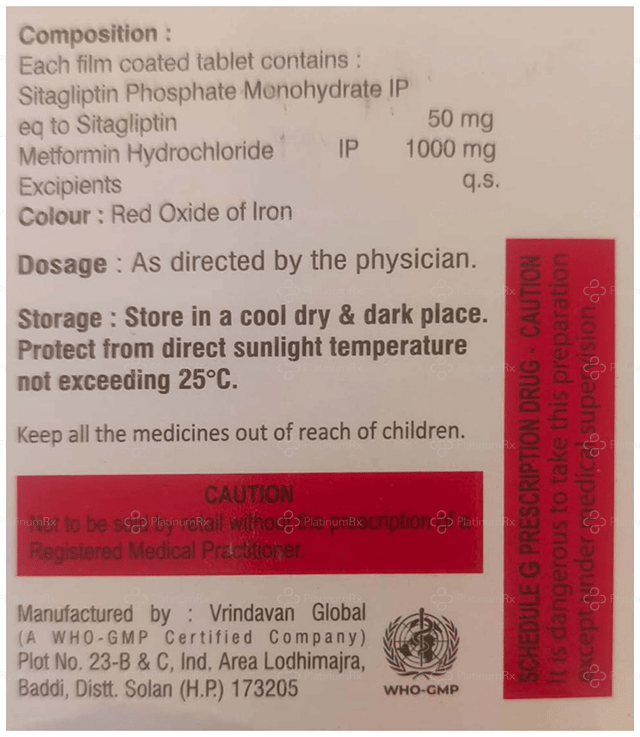Sitabolic XR 1000/50mg Tablet 15s