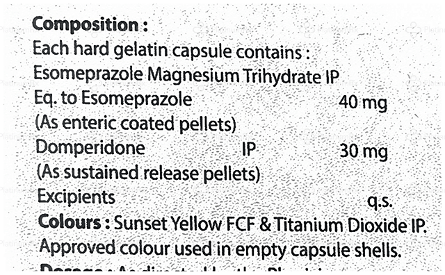 Eswin D 30/40mg Capsule SR 10s