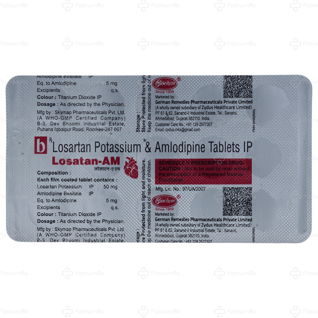 Losatan AM 50/5mg Tablet 15s