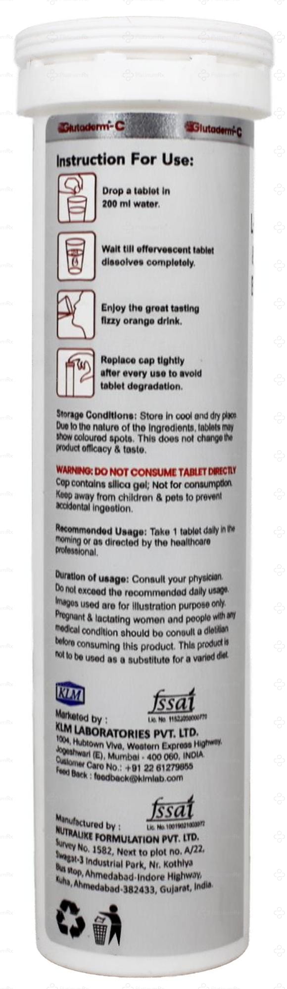 Glutaderm C Effervescent Tablet 15s