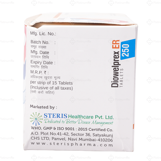 Diowelprex ER 250mg Tablet PR 15s