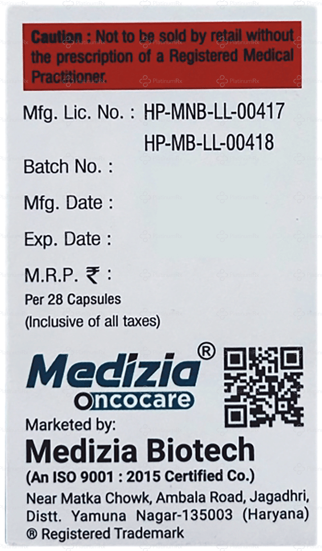 Xiotinib 25mg Capsule 28s