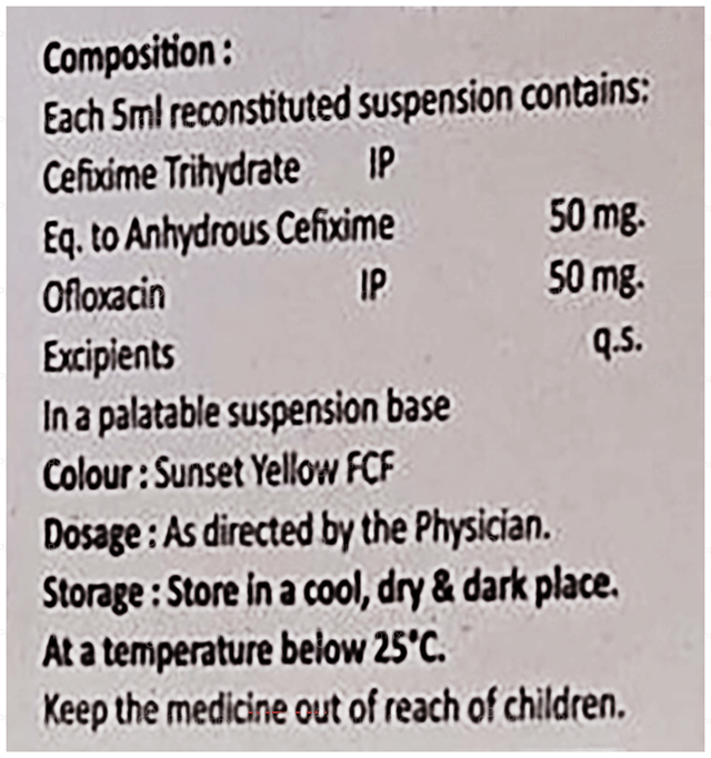Cefiwinn OF 50/50mg Oral Suspension 30ml