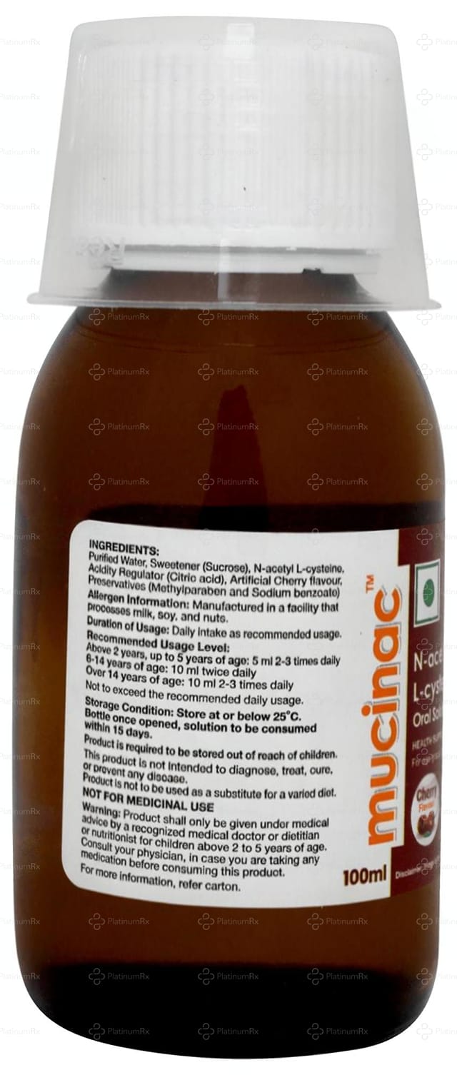 Mucinac 100mg Oral Solution 100ml