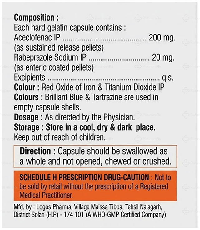 Cubinac R 200/20mg Capsule SR 10s