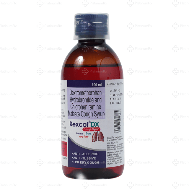 Rexcof DX Cough 2/10mg Syrup 100ml