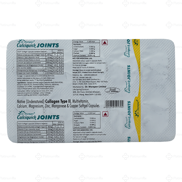 Calciquick Joints Softgel Capsule 10s