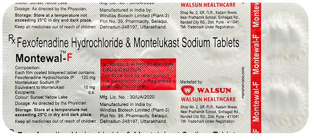 Montewal F 120/10mg Tablet 10s