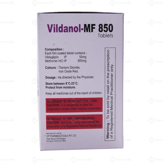 Vildanol MF 850/50mg Tablet 15s