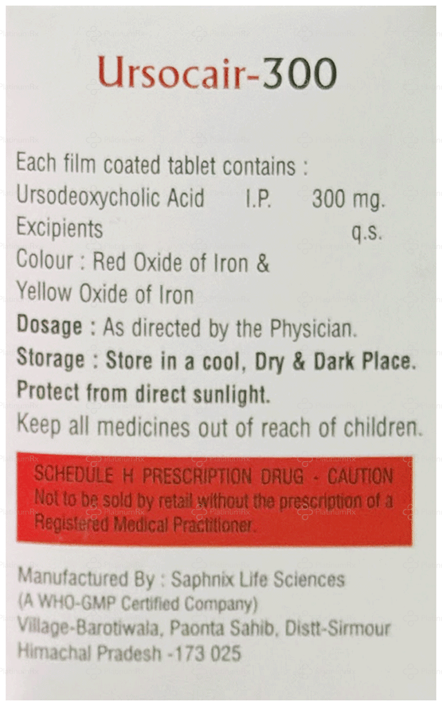 Ursocair 300mg Tablet 10s