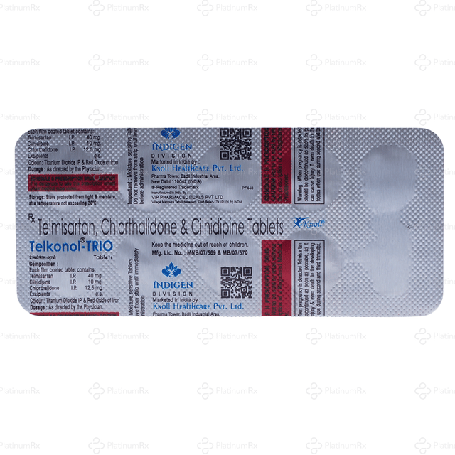 Telkonol Trio 40mg/10mg/12.5mg Tablet