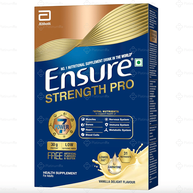 Ensure Strength Pro Vanilla Flavour Protein Supplements Powder 400gm