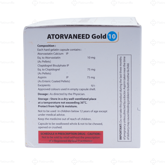 Atorvaneed Gold 10mg Capsule 10s
