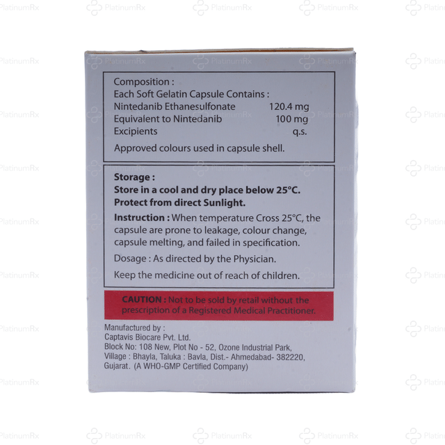 Nindacap 100mg Capsule 10s