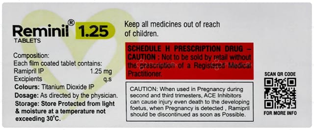 Reminil 1.25mg Tablet 10s