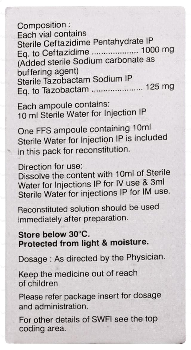 Combitaz 1000/125mg Injection 1s
