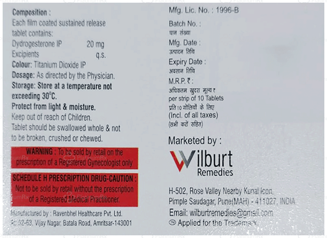 Duvadron 20mg Tablet SR 10s