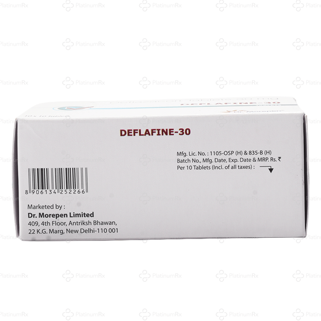 Deflafine 30mg Tablet 10s