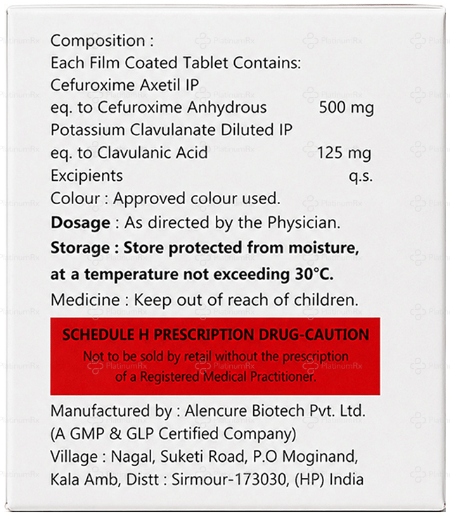 Furomap CV 500/125mg Tablet 6s