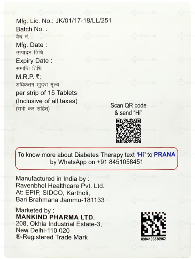 Glizid M 60/1000mg Tablet XR 15s