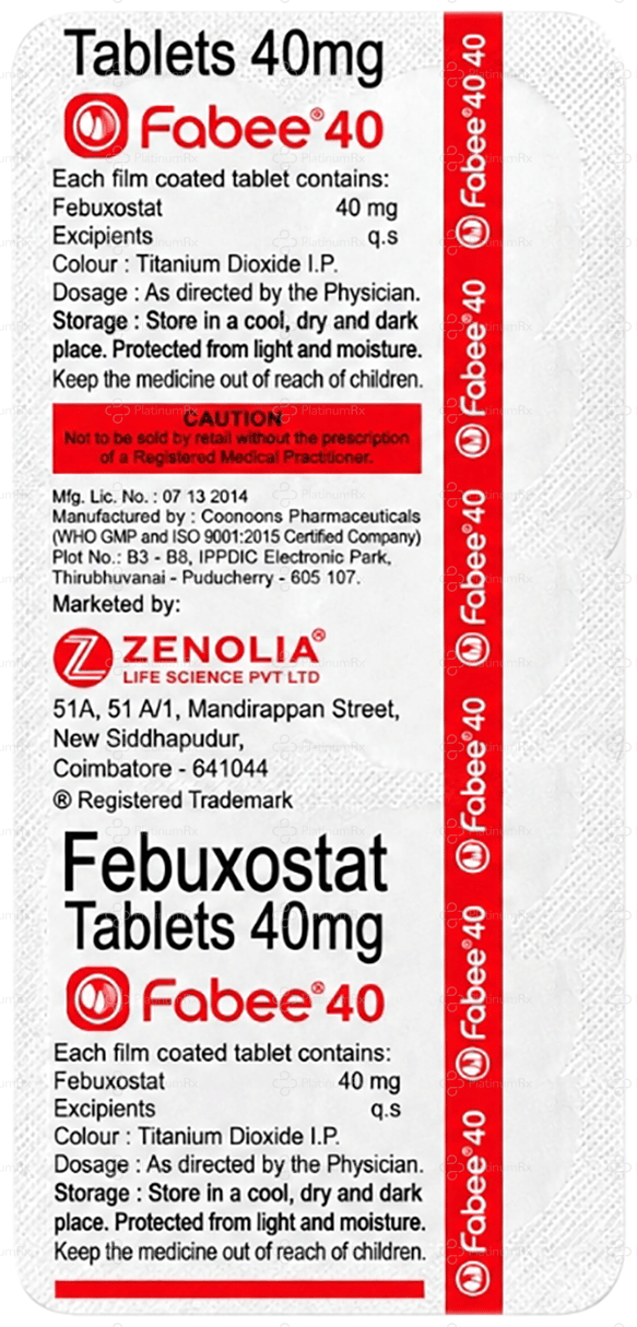 Fabee 40mg Tablet 10s