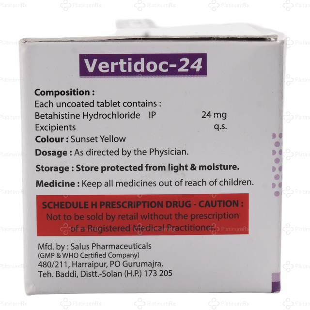 Vertidoc 24mg Tablet 10s
