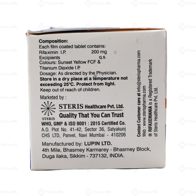 Rifaxemania 200mg Tablet 10s