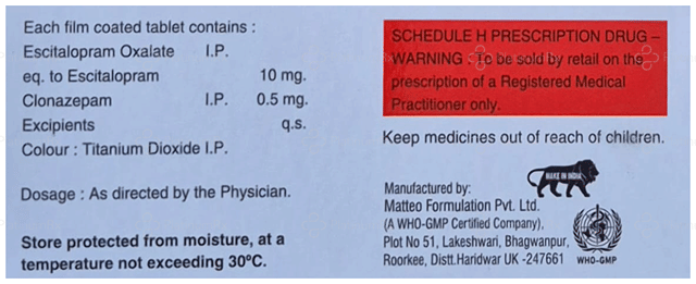 Debcito Forte 0.5/10mg Tablet 10s