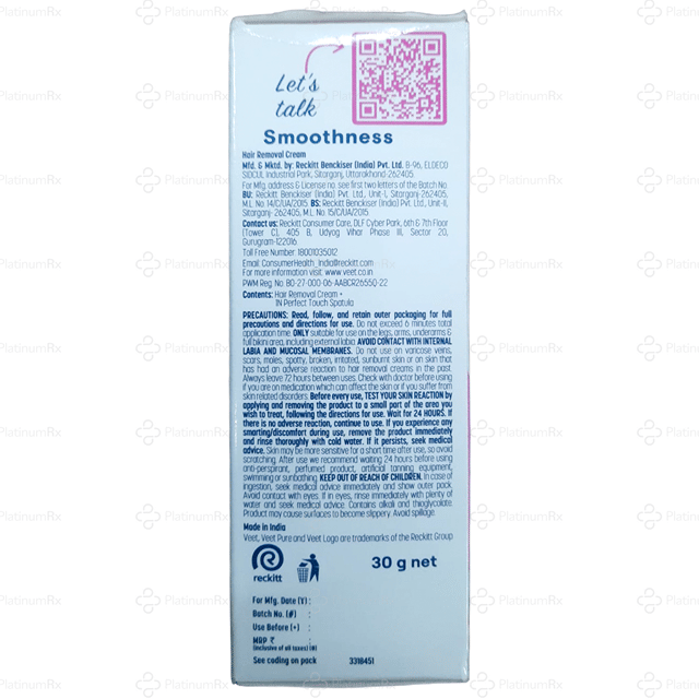 Veet Pure Hair Removal Normal Skin Aloe Vera & Rose Cream 30gm