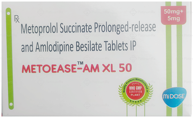Metoease AM XL 5/47.5mg Tablet PR 10s