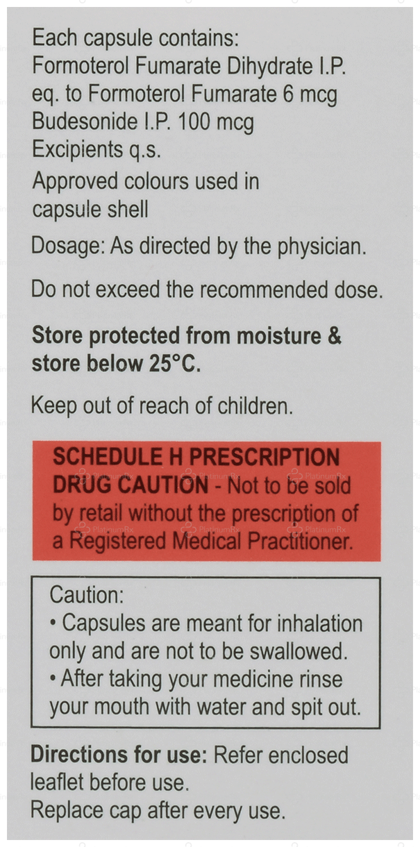 Forzerol 100/6mcg Capsule 30s
