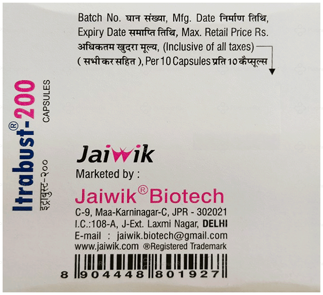 Itrabust 200mg Capsule 10s