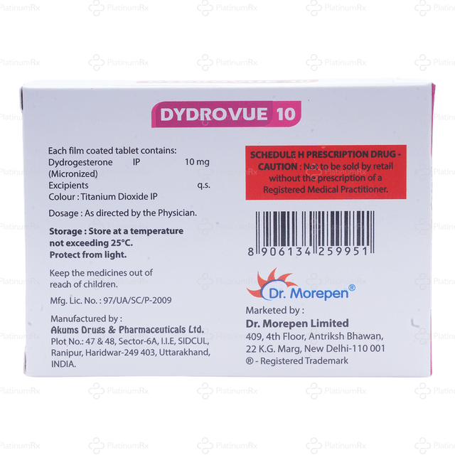 Dydrovue 10mg Tablet 10s