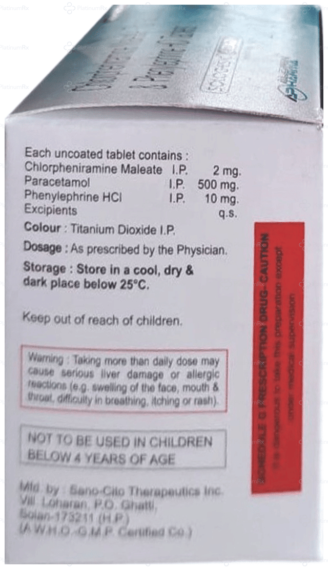 Sologesic Cold 2/500/10mg Tablet 10s